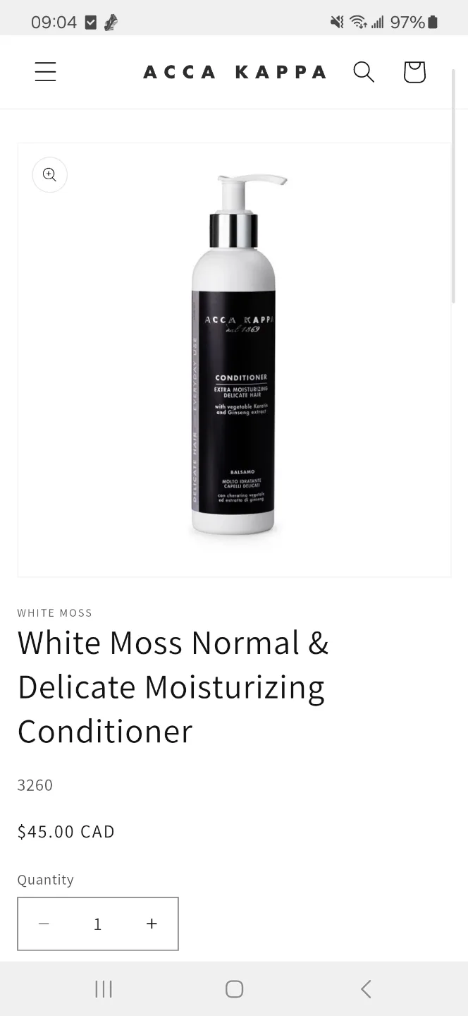 ACCA KAPPA White Moss Shower Gel/ Conditioner/ Lotion Samples image indicator(3)