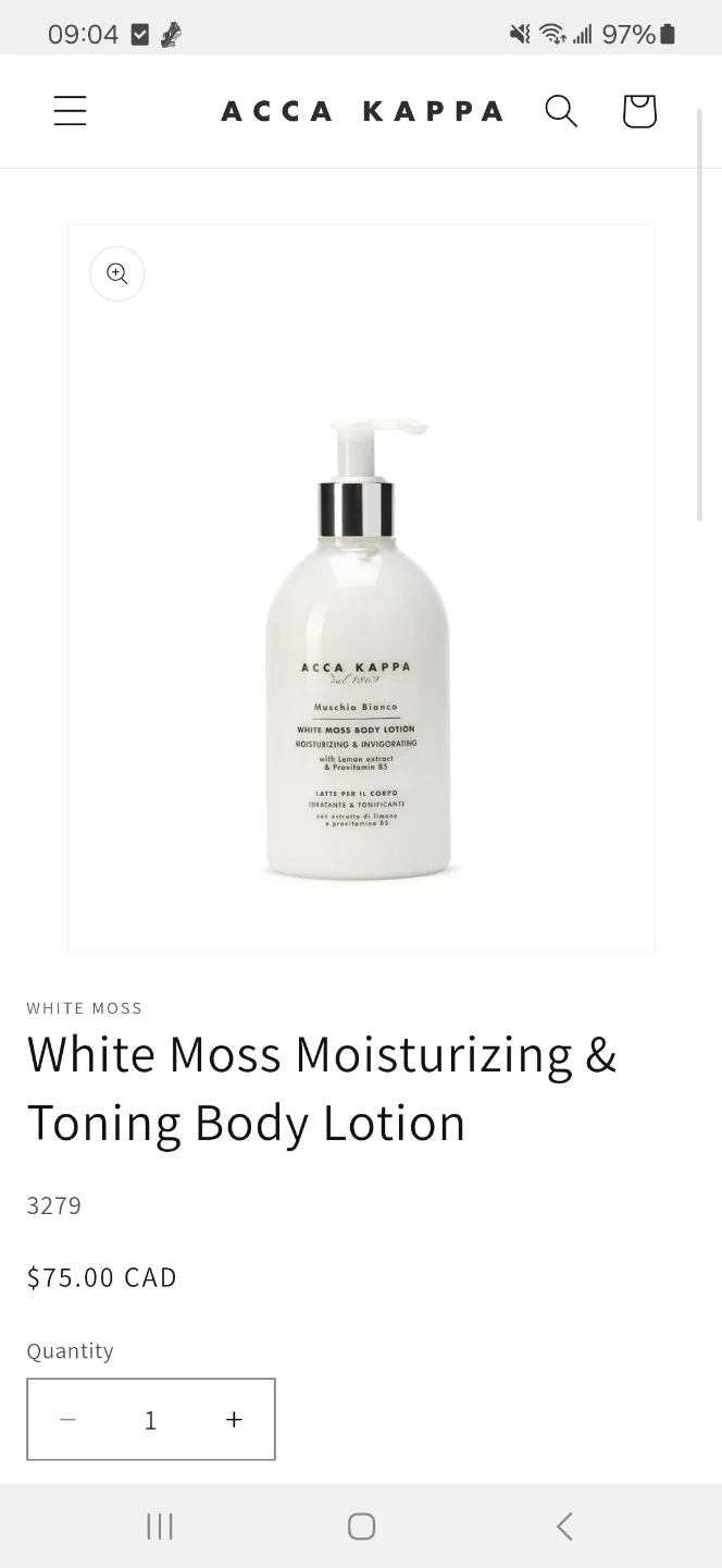 ACCA KAPPA White Moss Shower Gel/ Conditioner/ Lotion Samples image indicator(4)