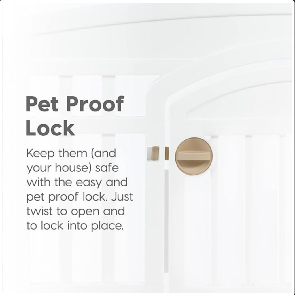 Pet Playpen - White - 4 Panels - Easy Setup - photo 3