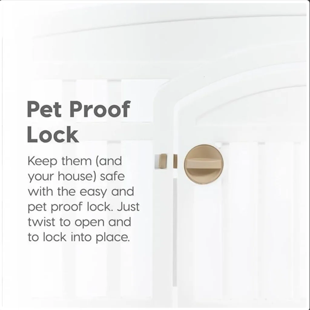 Pet Playpen - White - 4 Panels - Easy Setup image indicator(3)