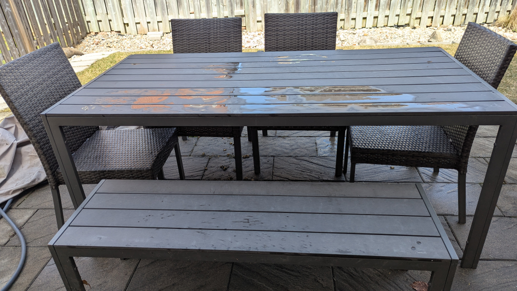 7-Piece Patio Dining Set with Table and Bench - photo 4