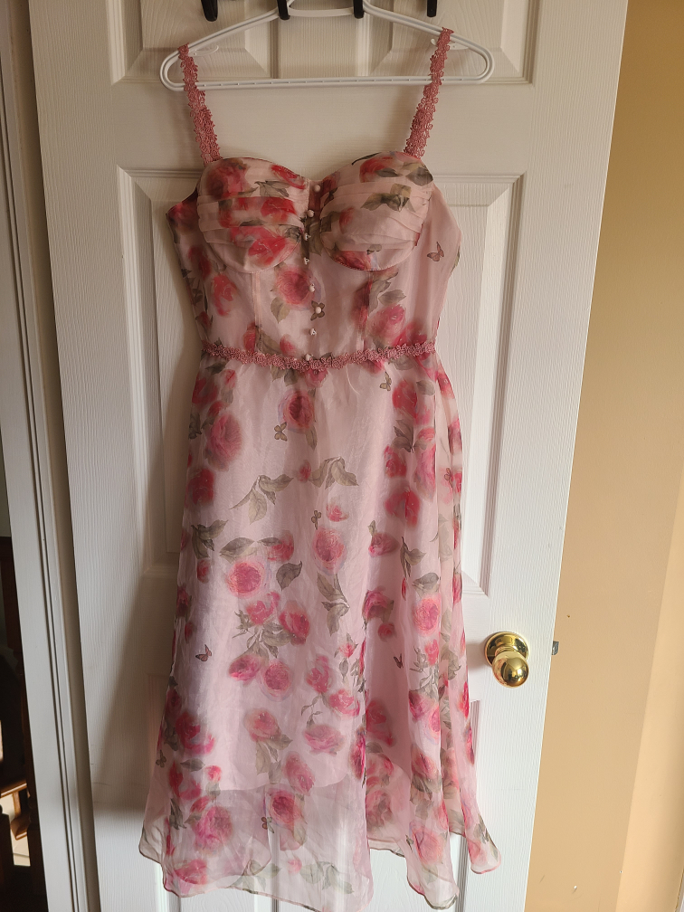 Gorgeous Pink Floral Midi Dress