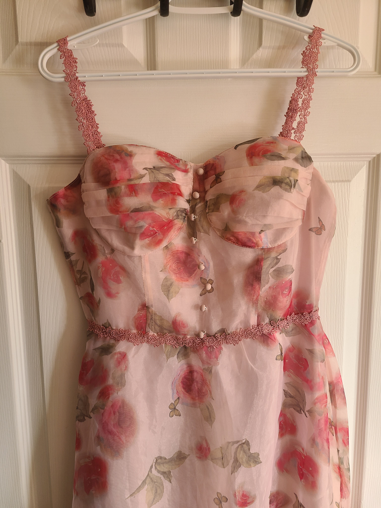 Gorgeous Pink Floral Midi Dress - photo 3