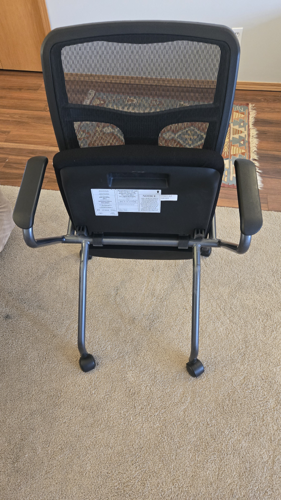 Black Folding Office Chair with Mesh Back - photo 3