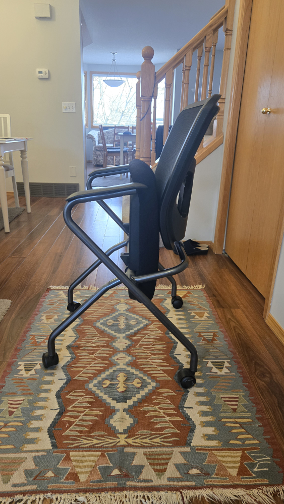 Black Folding Office Chair with Mesh Back - photo 4