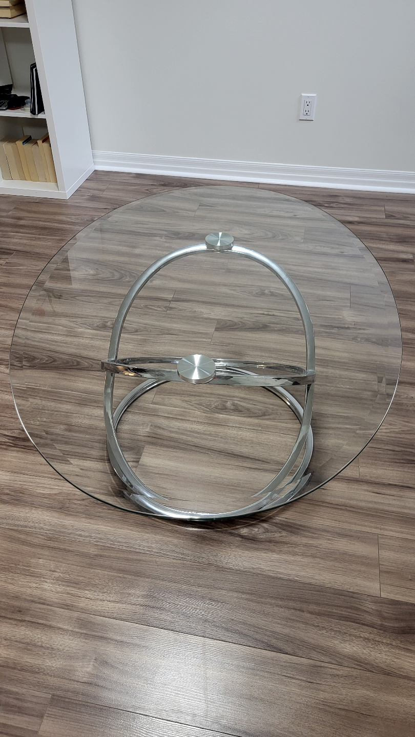 Glass side table