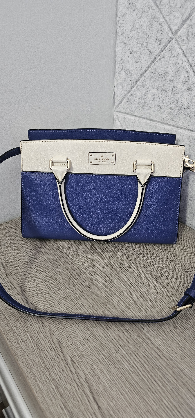 Kate Spade New York Cobble Hill Small Satchel - Blue and Cream