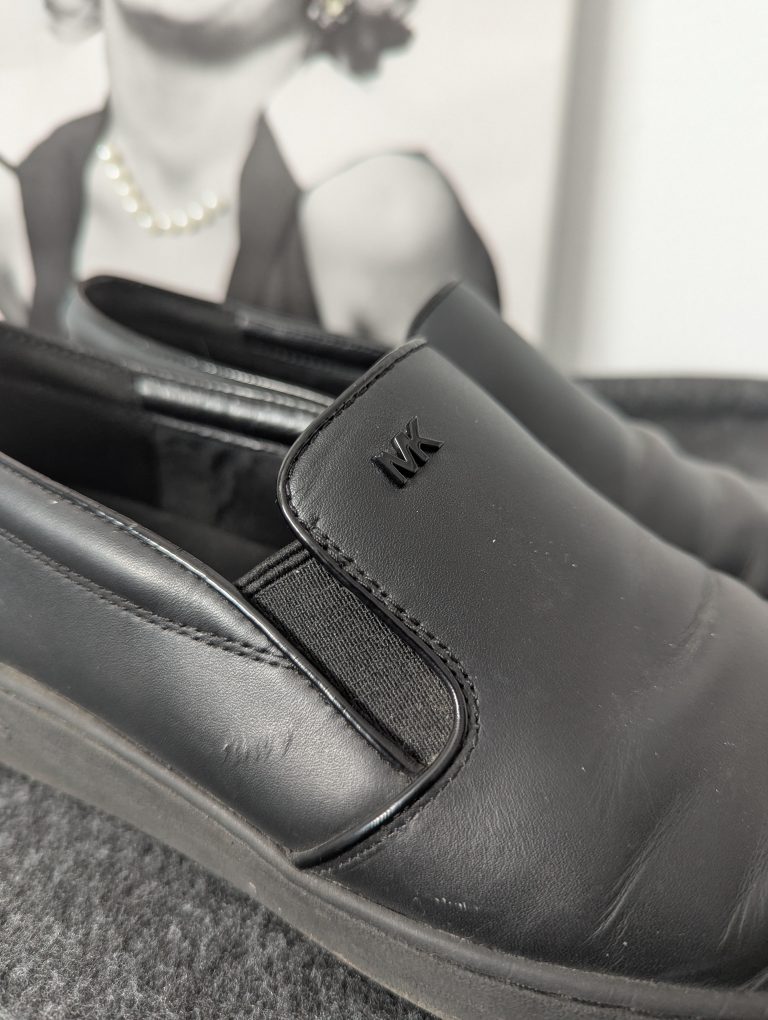 Michael Kors Black Leather Slip-On Shoes - photo 2