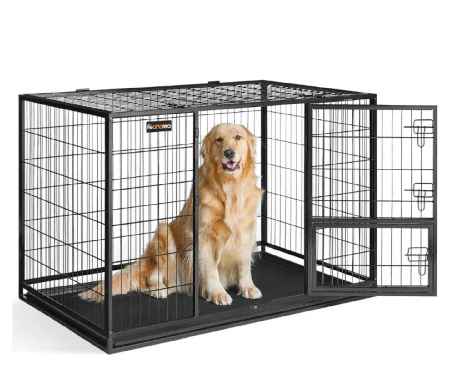 Feandrea XXL Dog Crate - Black Metal Dog Kennel - photo 4