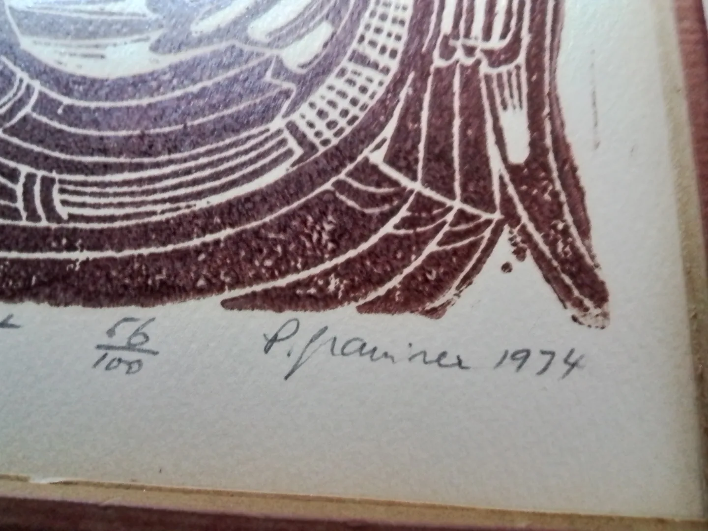 Print titled 'Life Fragment' by P. Granirer 1974 image indicator(3)