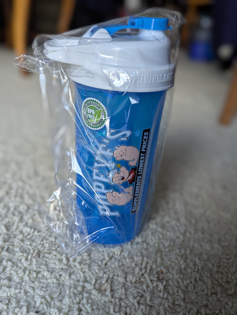 Popeye's Supplements Shaker Bottle