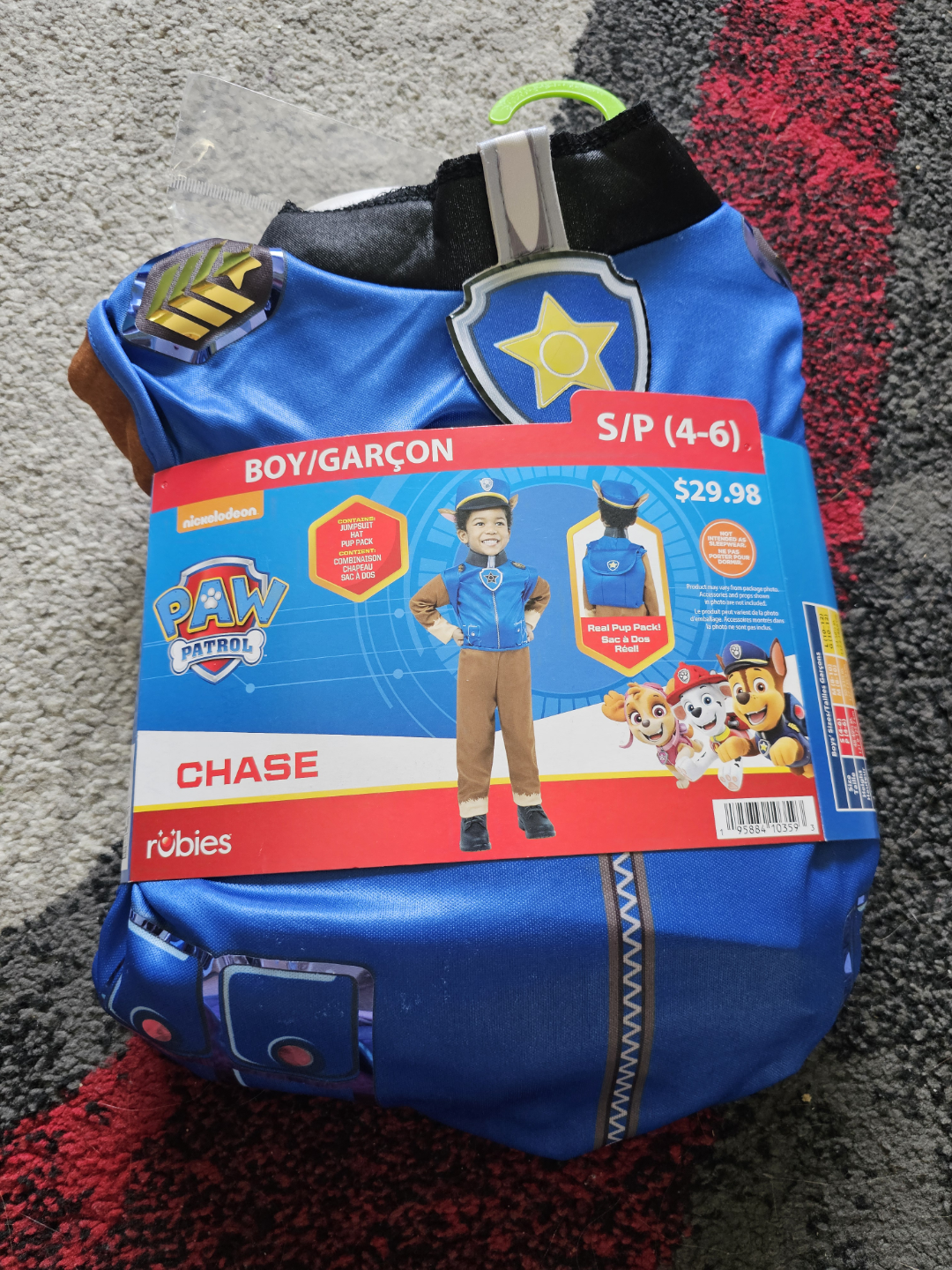 Paw Patrol Chase Costume - Size S (4-6) - photo 2