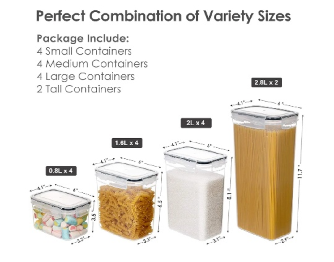 12-Piece Airtight Food Storage Container Set💚