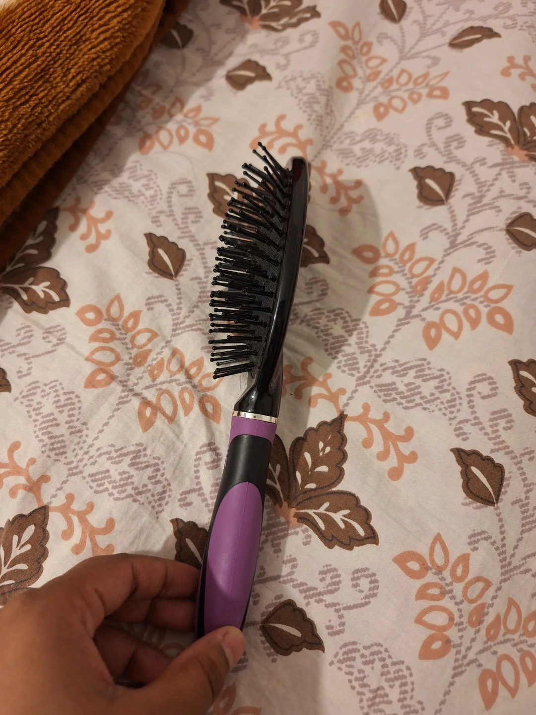 Purple and Black Paddle Hair Brush image indicator(2)