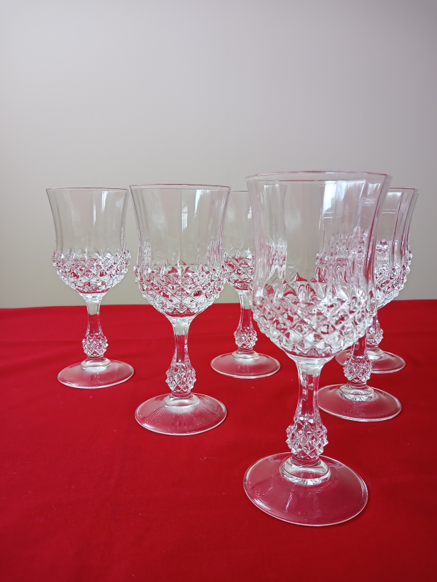 Set of Six Crystal Wine Glasses - photo 2