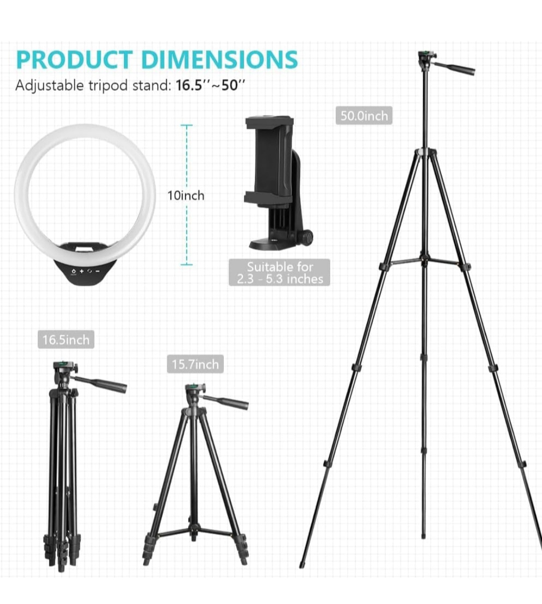 Ring Light with Tripod Stand & Phone Holder - photo 2