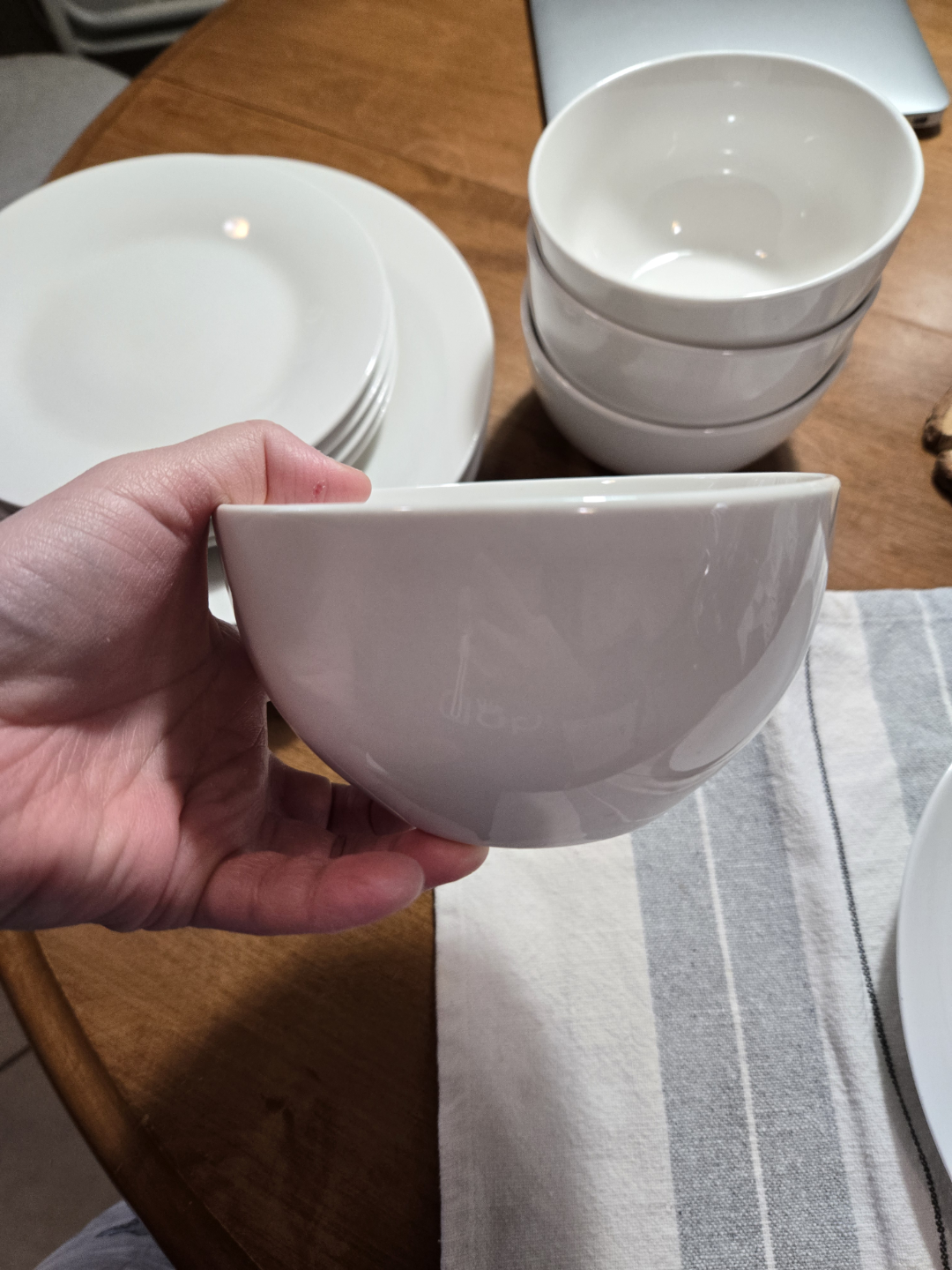 White Dinnerware Set - Plates and Bowls - photo 3