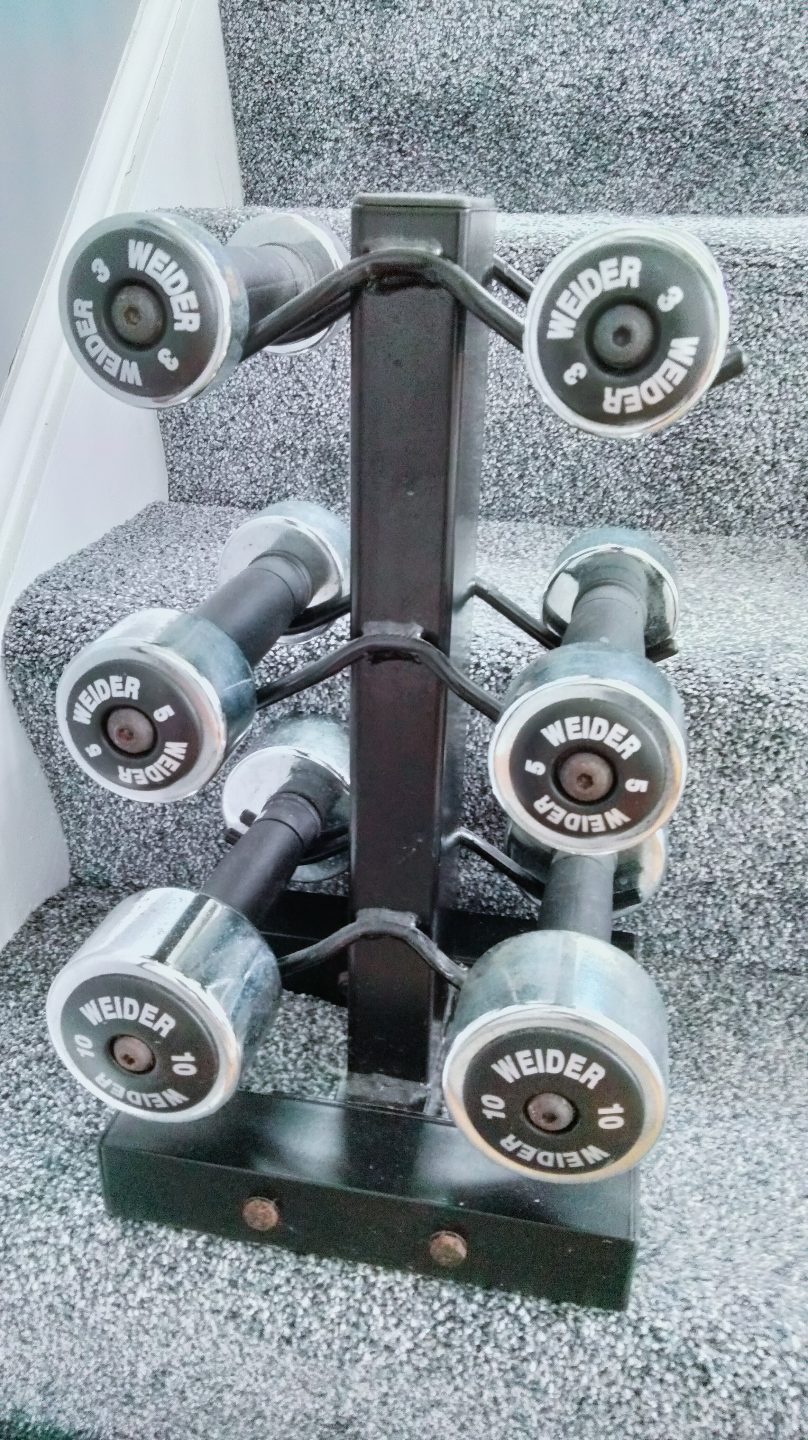 Weider Dumbbell Rack with Dumbbells