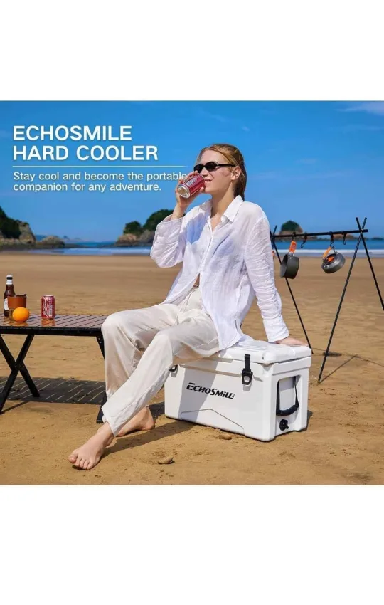 Echosmile 40QT Hard Cooler - White thumbnail