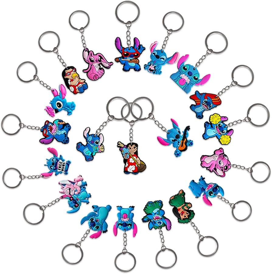 Lilo & Stitch Keychain Set - 20 Adorable Keychains