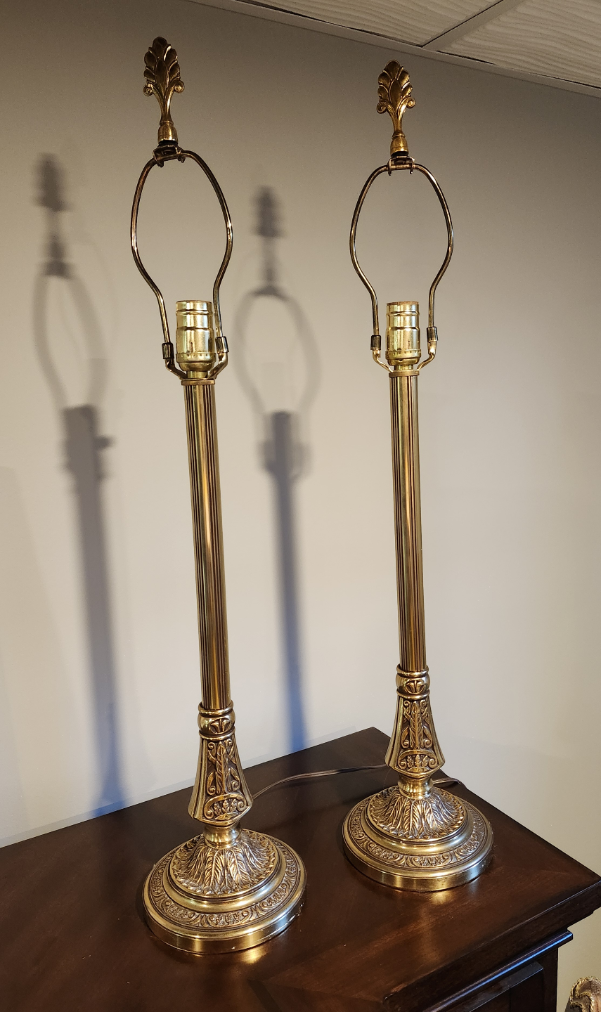 Solid Brass Table Lamps Set