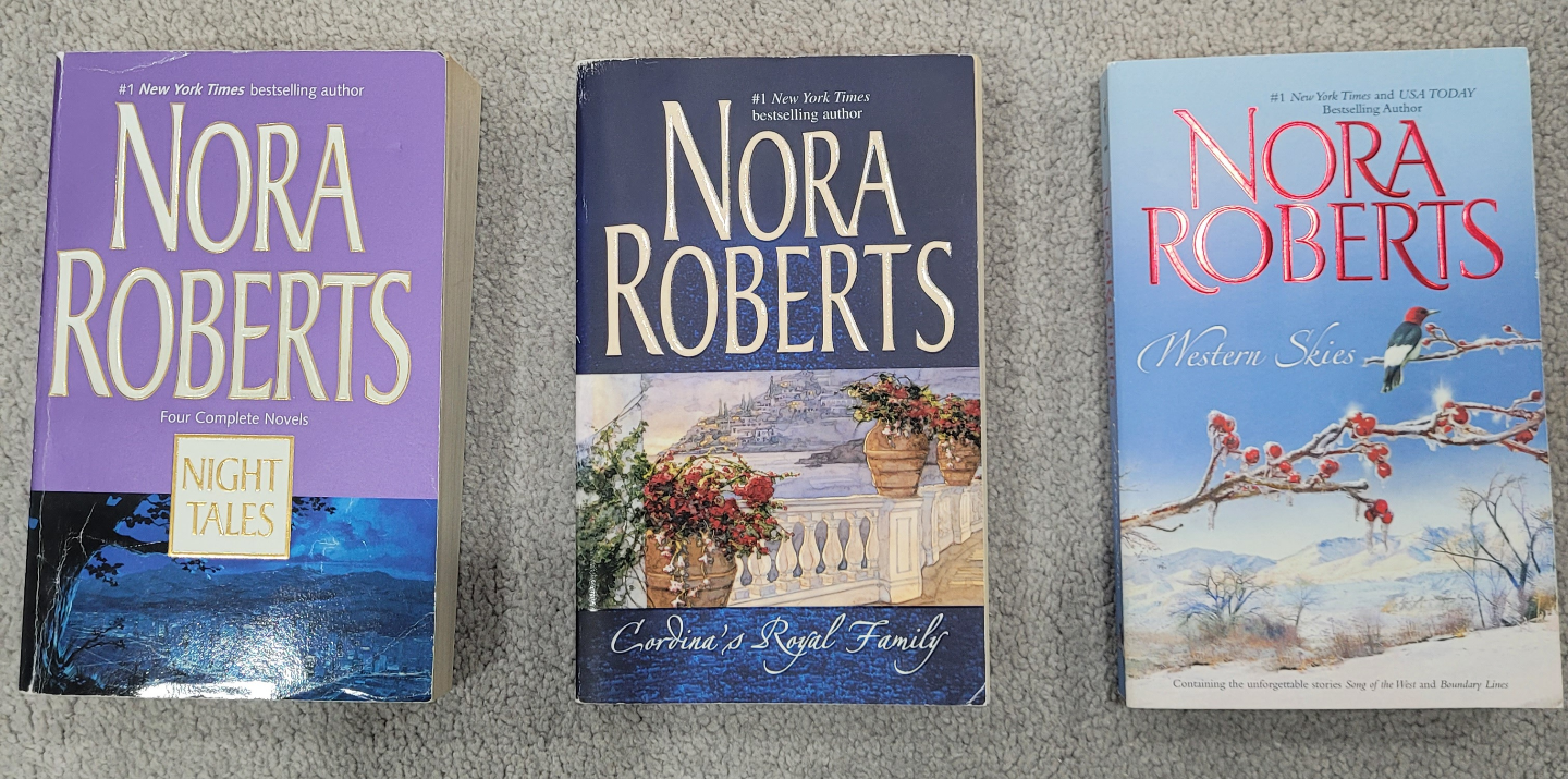 Nora Roberts Romance Novels - 3 Books