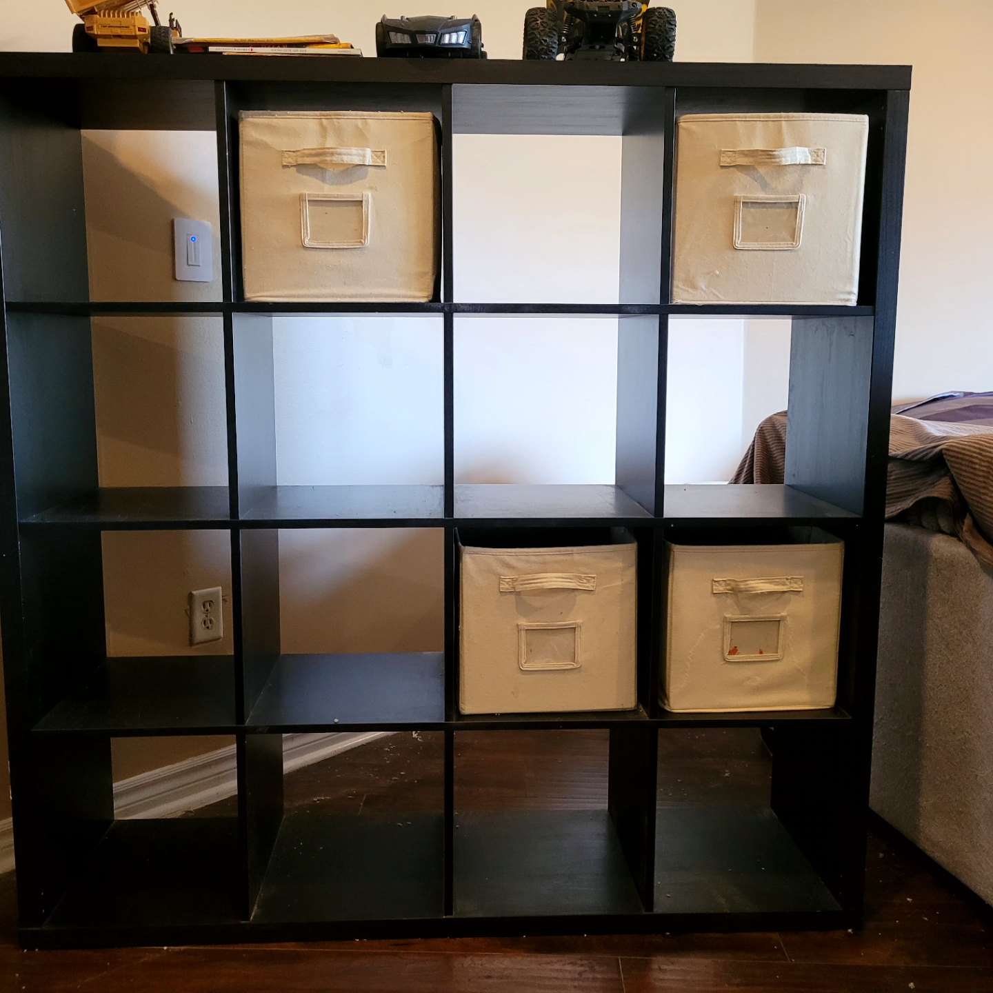 Black 16 Cube Organizer Shelf - photo 4