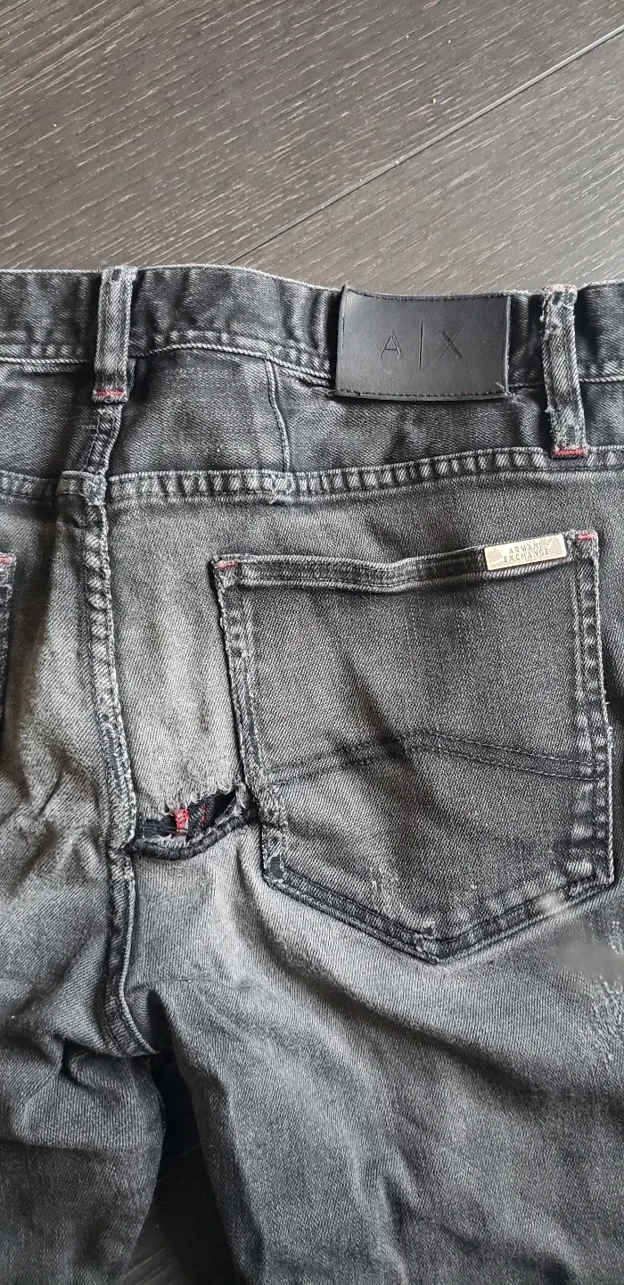 Armani Exchange Men's Distressed Straight Jeans - 32x34 image indicator(3)