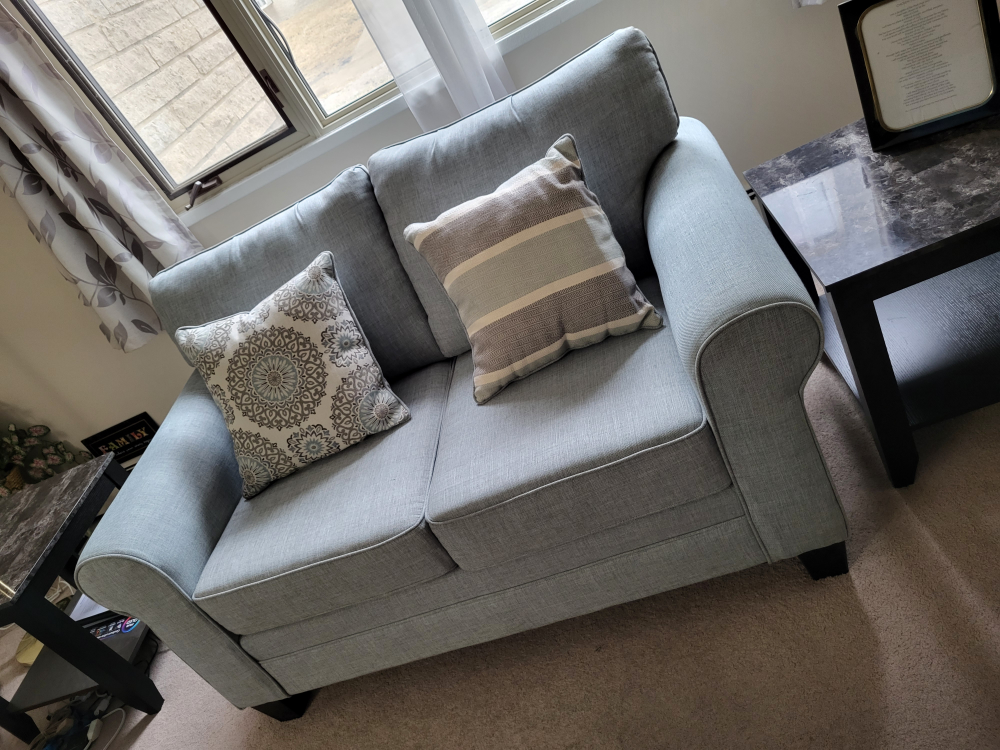 Grey Fabric Sofa and love seat - photo 2