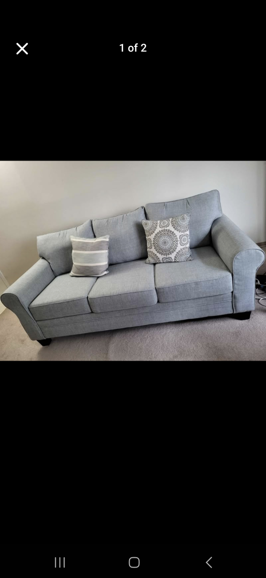 Grey Fabric Sofa and love seat - photo 5