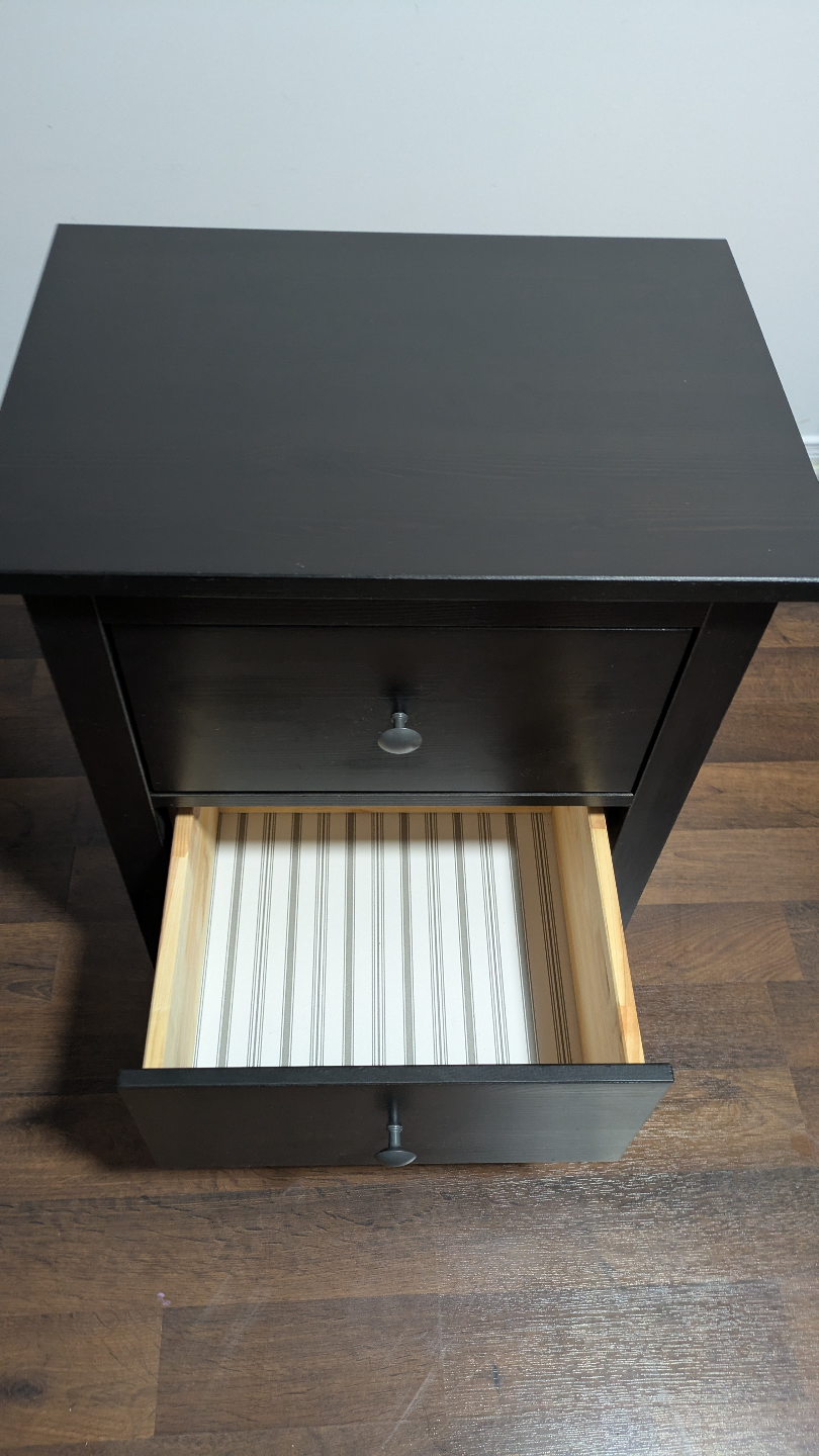 IKEA HEMNES Two-Drawer Nightstand - Black-Brown - photo 5