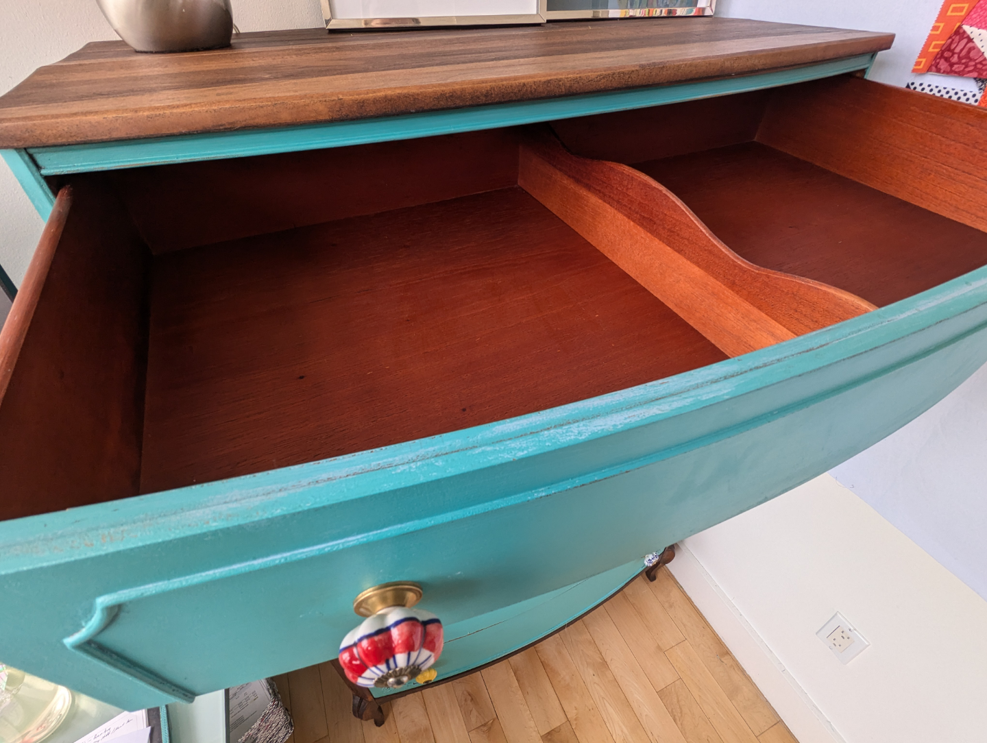 Vintage Teal Chest of Drawers - photo 2