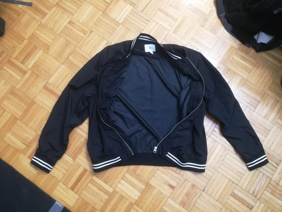 Men's H&M Black Bomber Jacket - Size XL - photo 3