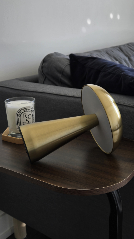 Gold Mushroom Table Lamp modern home decor touch switch - photo 3
