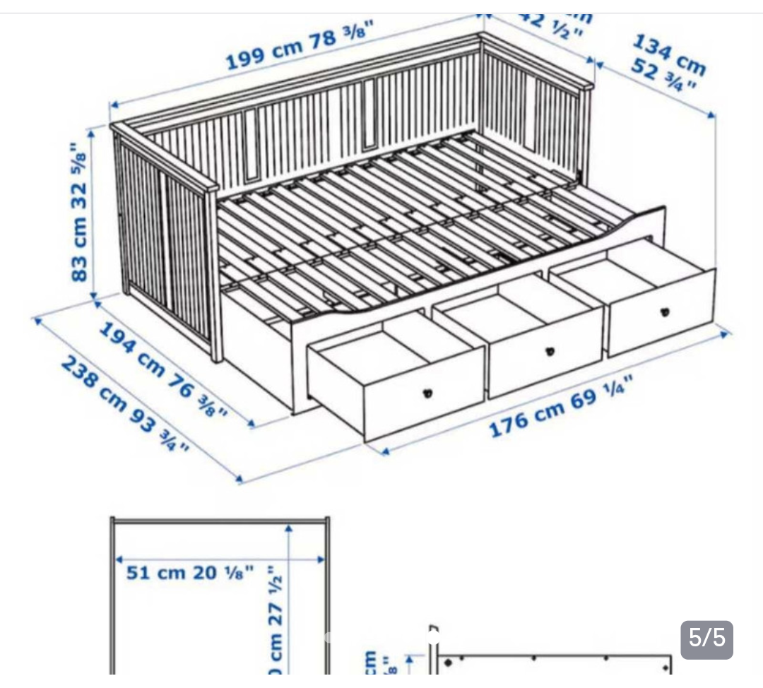IKEA Hemnes Day Bed with 3 Drawers - photo 5