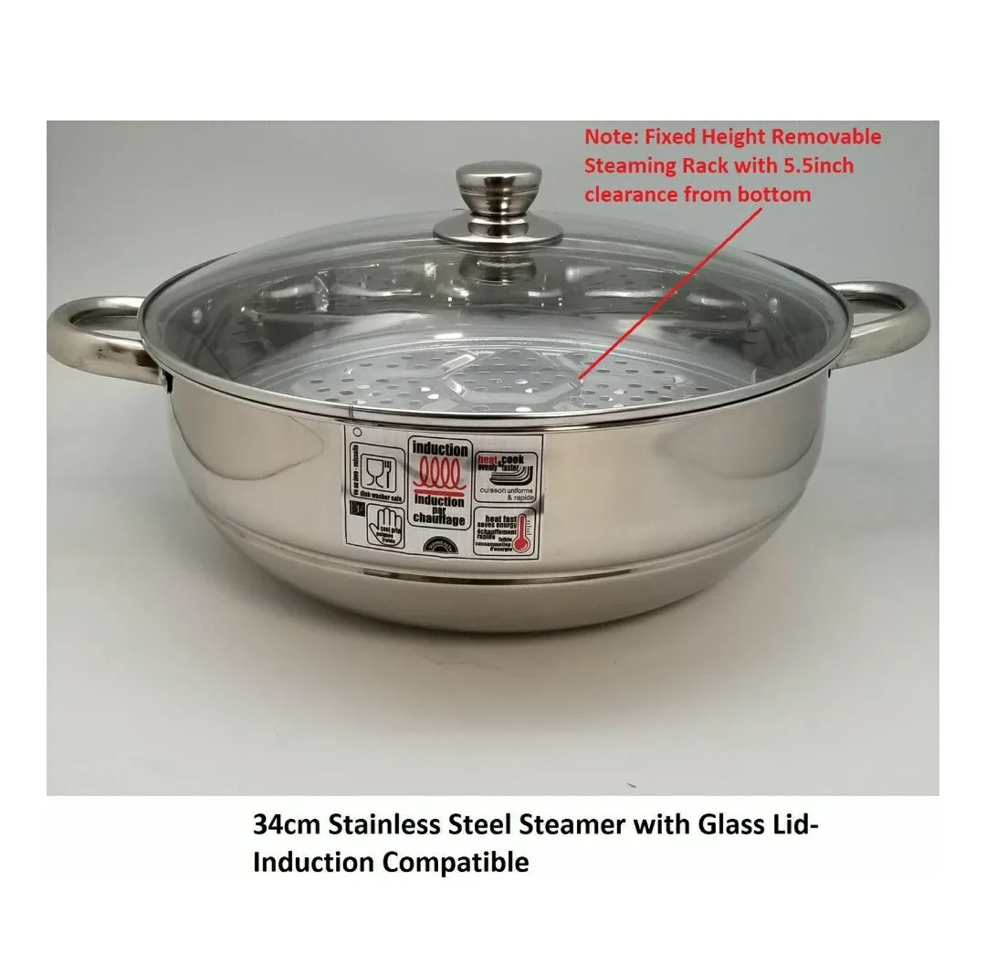 💚 GUC Steamer 34cm Stainless Steel 💚 thumbnail