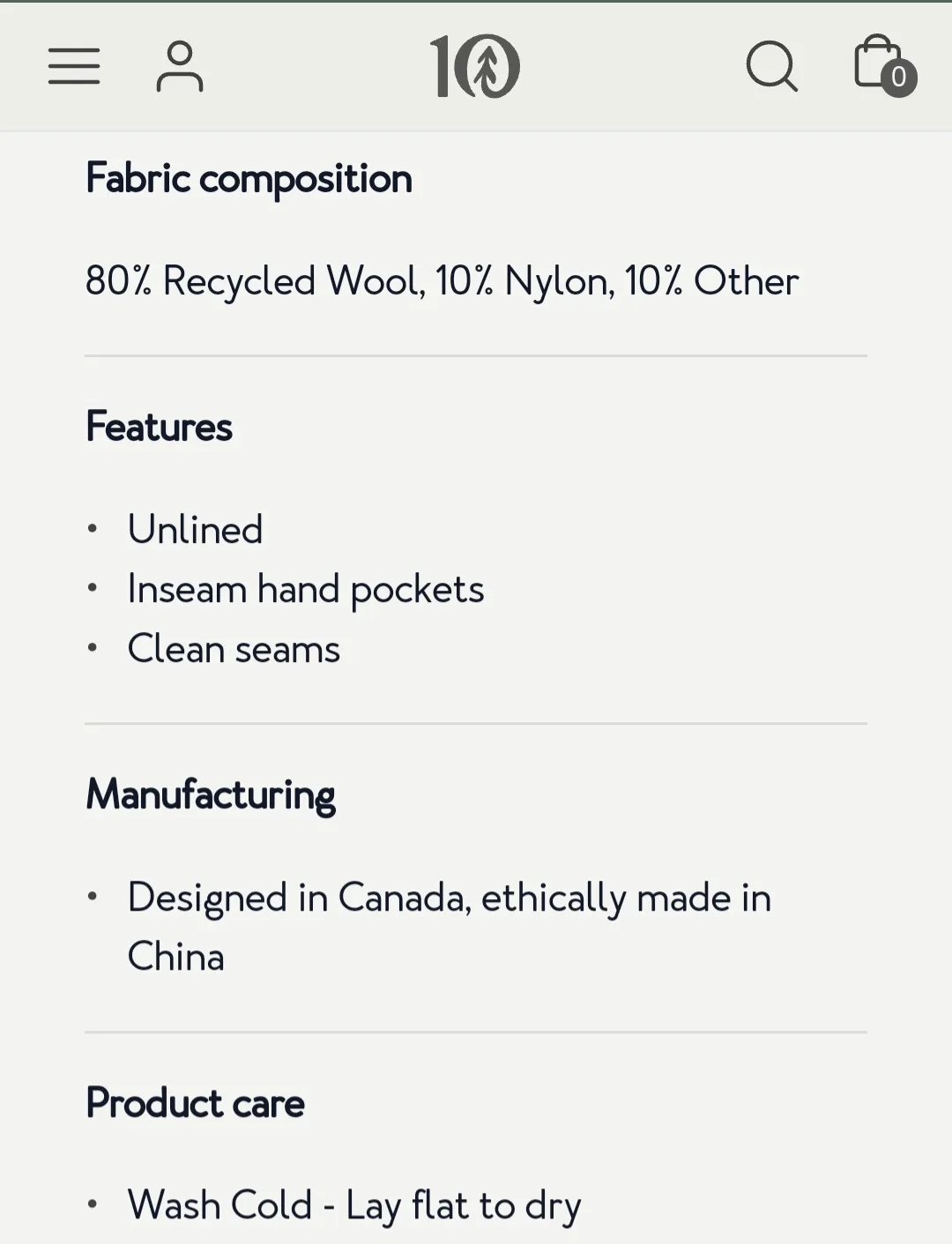 TenTree Recycled Wool Longline Coat image indicator(9)