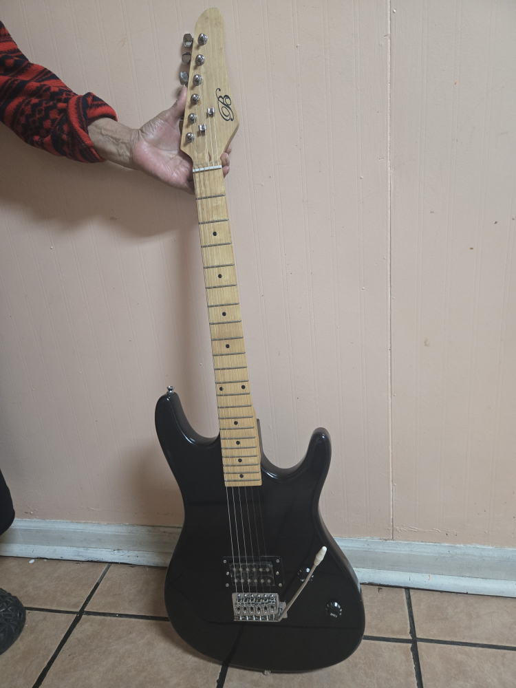 Black Electric Guitar with Gig Bag