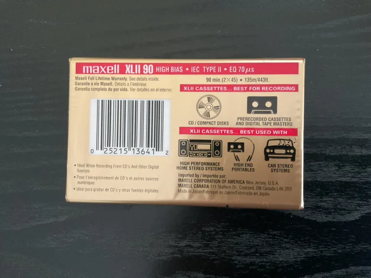 Maxell Made In Japan High Bias cassette tape image indicator(2)