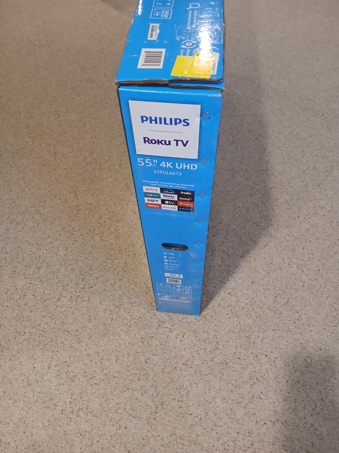 55" Philips Roku TV - 4K UHD Smart TV - New in Box - photo 3