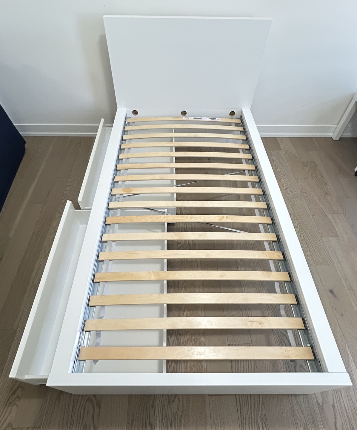 IKEA Malm Twin Bed Frame with 2 Drawers - White