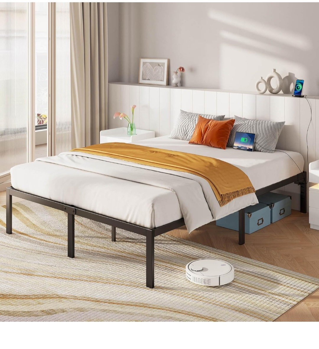 Queen Size Metal Platform Bed Frame - photo 2