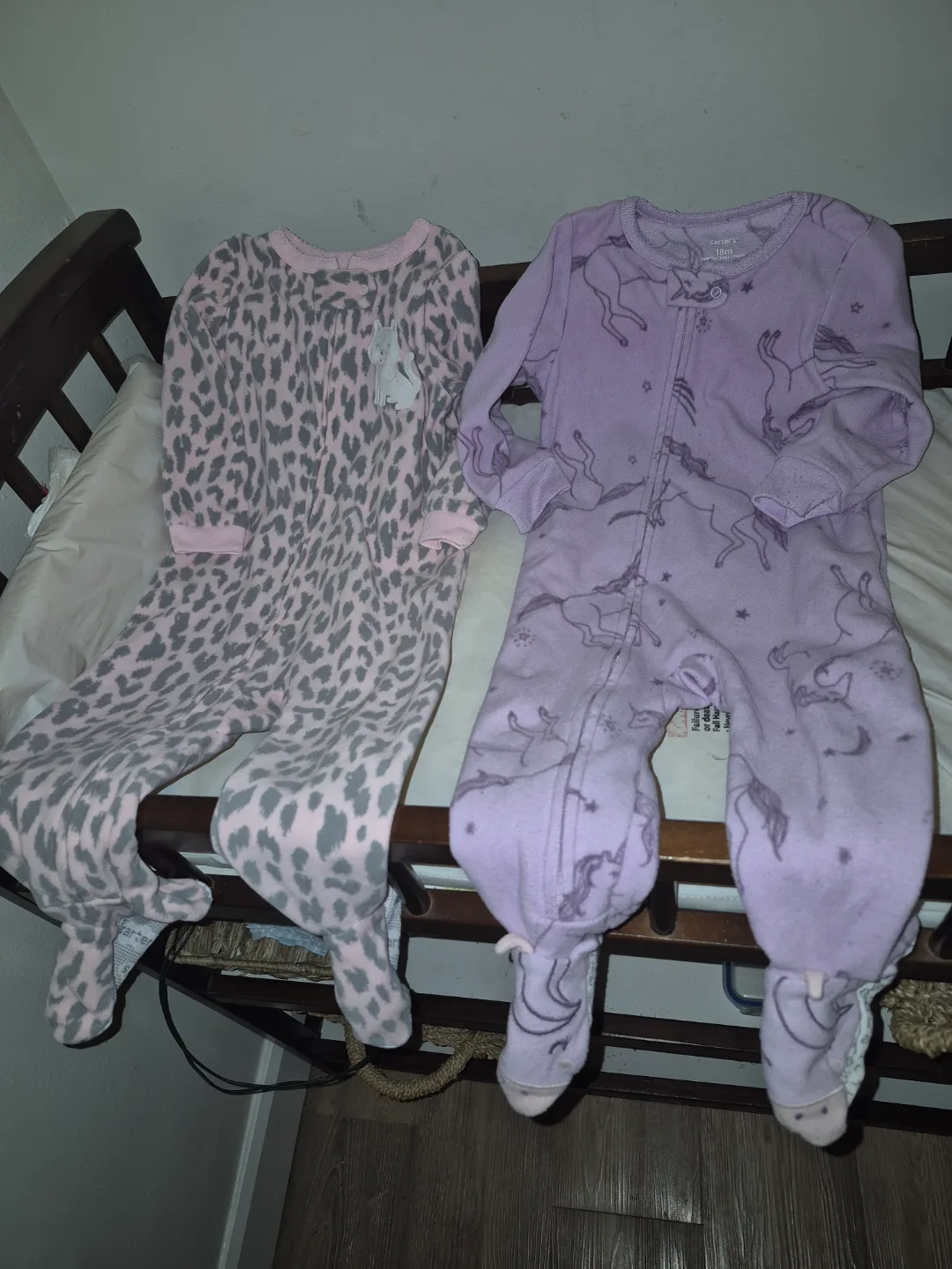Carter's Baby Girl Sleepers - Size 18 Months and 2T