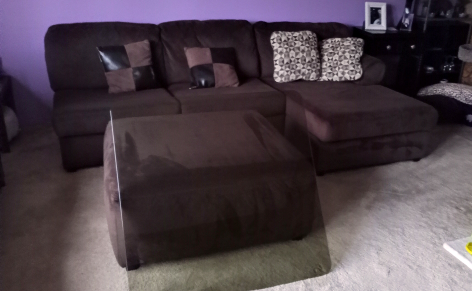 Brown Sectional Sofa with Coffee Table🥕