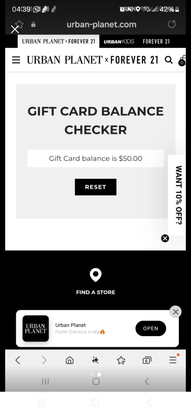 Urban Planet/ Urban Behavior/ Forever 21/ Sirens $23 Gift Card - photo 2