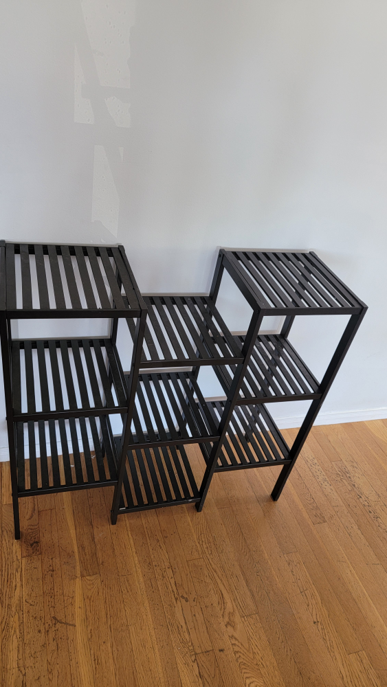 Black Bamboo Shelving Unit - photo 3