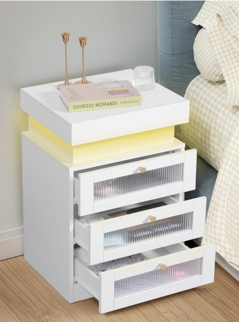 Modern LED Bed Frame with Nightstands - photo 5