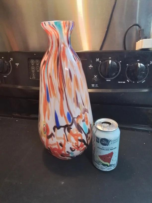 A tall Murano multicolor vase💚 image indicator(7)