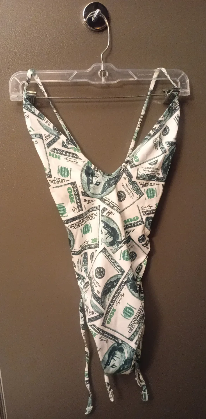 NEW!   Money Print Thong One-Piece Swimsuit image indicator(8)