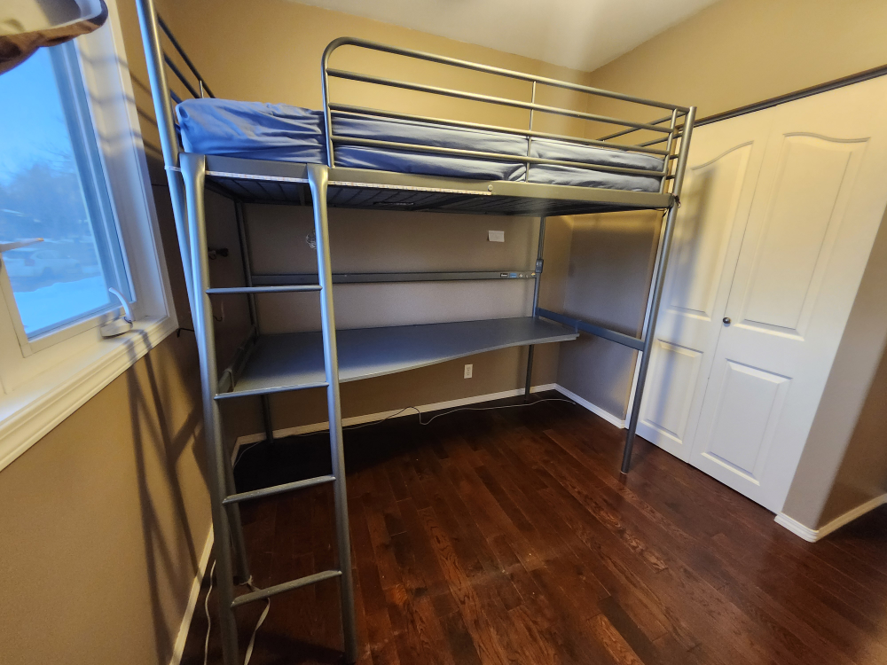Metal Loft Bed with Built-in Desk - photo 4